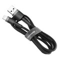 Laidas USB - iPhone Lightning 2.4A QC 3.0 1m pintas juodas (black) Baseus CALKLF-BG1